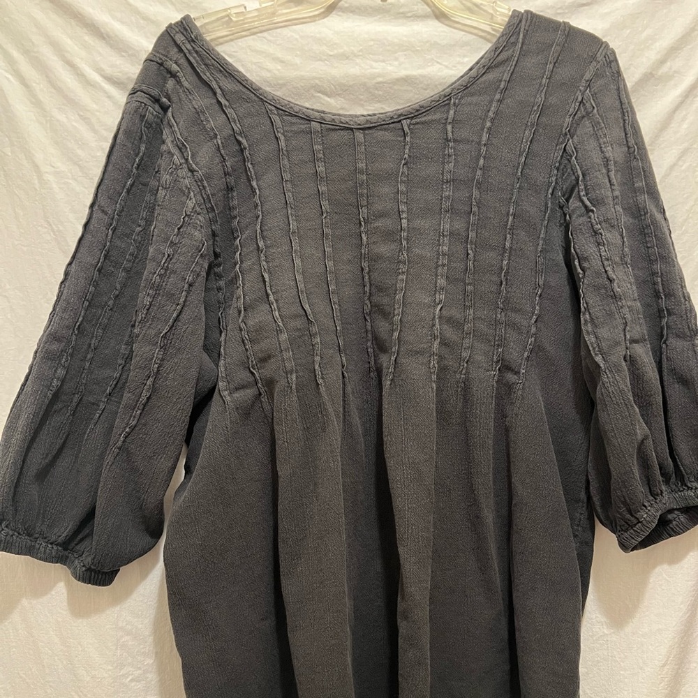 Dunes XL Dark Grey Ladies Tunic 100% Cotton